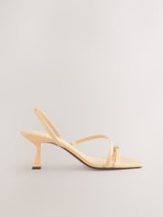 Buttermilk Yellow Toe Loop Heeled Sandals - Image 3 of 5