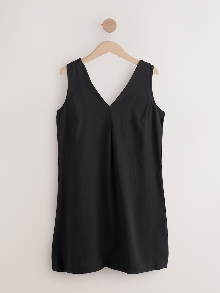 Black V-Neck Midi Dress - Image 1 of 3