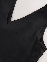 Black V-Neck Midi Dress - Image 2 of 3