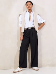 Lipsy Black Elasticated Waist Metallic Detail Joggers - Image 3 of 4