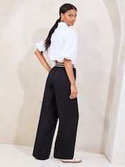 Lipsy Black Elasticated Waist Metallic Detail Joggers - Image 4 of 4