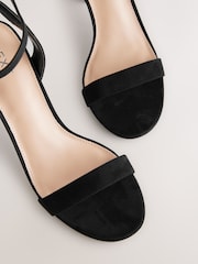 Black Standard/Wide Fit Forever Comfort® Block Heel Sandals - Image 5 of 7