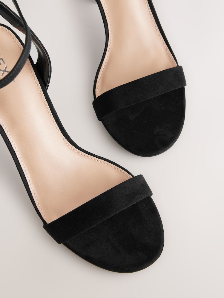 Black Standard/Wide Fit Forever Comfort® Block Heel Sandals - Image 5 of 7