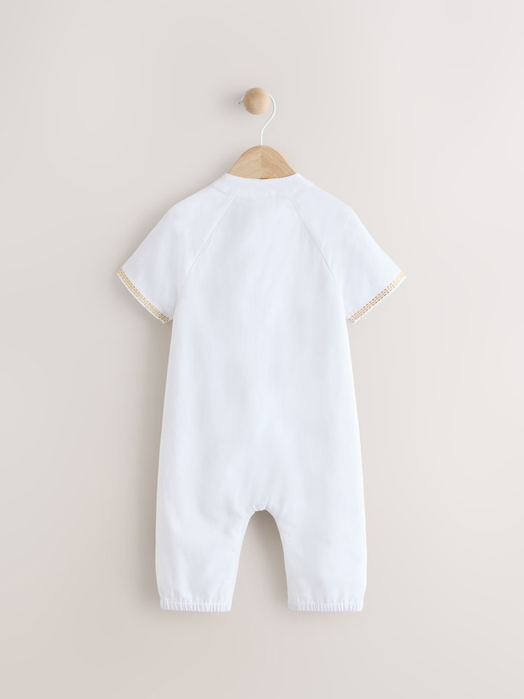 Blanc - Barboteuse pour bébé occasion (0 mois-2 ans) - Image 2 of 8