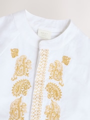 Blanc - Barboteuse pour bébé occasion (0 mois-2 ans) - Image 4 de 8