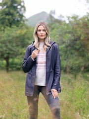 Lakeland Leather Purple Patterdale Hooded Coat - Image 1 of 8