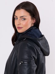 Lakeland Leather Blue Fairtown Hooded COATS - Image 7 of 8