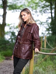 Lakeland Leather Brown Temple Belted COATS - Image 1 of 8
