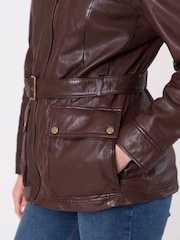 Lakeland Leather Brown Temple Belted COATS - Image 3 of 8