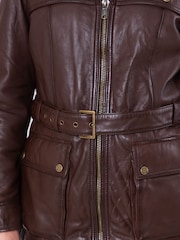 Lakeland Leather Brown Temple Belted COATS - Image 8 of 8