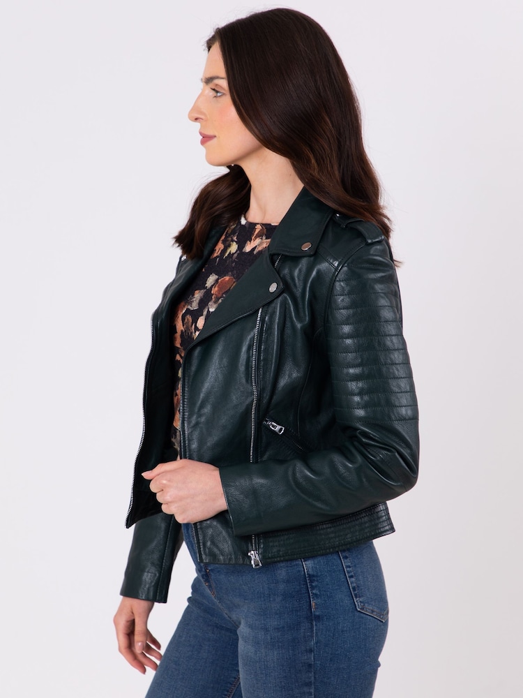 Grün - Lakeland Leather Esthwaite Klassische Bikerjacke aus Leder - Bild 8 von 8 Grün - Lakeland Leather Esthwaite Klassische Bikerjacke aus Leder - Bild 8 von 8