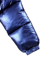 Nicole Miller Girls Blue Flrill Sleeves Puffer Jacket - Image 7 of 8