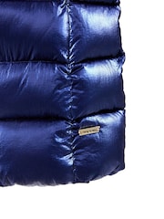 Nicole Miller Girls Blue Flrill Sleeves Puffer Jacket - Image 8 of 8