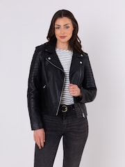 Lakeland Leather Black Esthwaite II Biker Jacket - Image 1 of 7