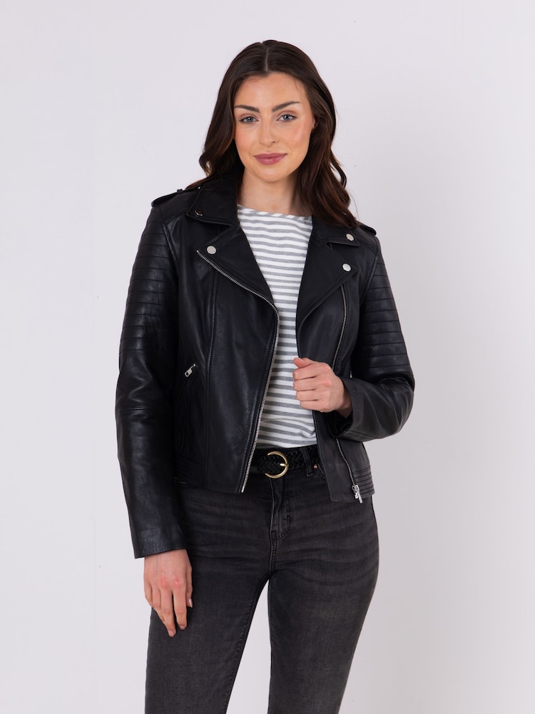 Lakeland Leather Black Esthwaite II Biker Jacket - Image 1 of 7