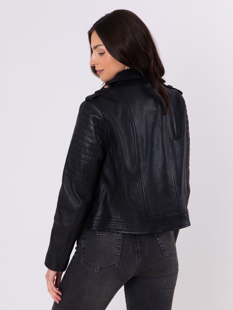 Lakeland Leather Black Esthwaite II Biker Jacket - Image 2 of 7