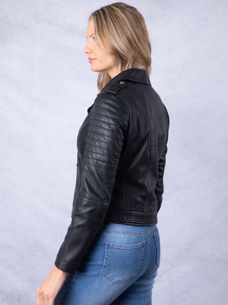 Negro - Lakeland Leather Esthwaite Classic Biker Jacket - Imagen 2 de 7 Negro - Lakeland Leather Esthwaite Classic Biker Jacket - Imagen 2 de 7
