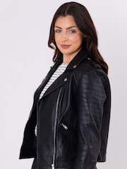 Lakeland Leather Black Esthwaite II Biker Jacket - Image 4 of 7