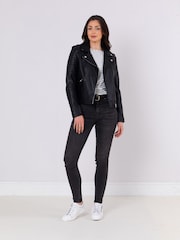 Lakeland Leather Black Esthwaite II Biker Jacket - Image 7 of 7