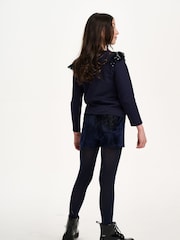 Nicole Miller Purple Sequins Long Sleeve 100% Cotton T-Shirt - Image 2 of 8