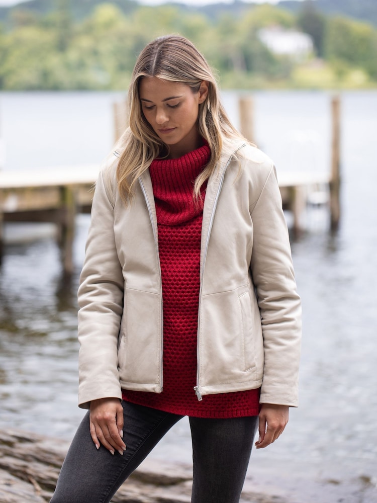 Lakeland Leather White Wetherhill Leather Jacket - Image 1 of 8
