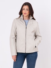 Lakeland Leather White Wetherhill Leather Jacket - Image 3 of 8
