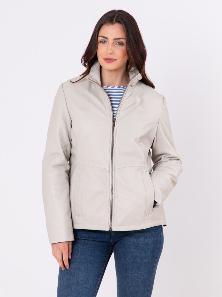 Lakeland Leather White Wetherhill Leather Jacket - Image 3 of 8