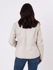 Lakeland Leather White Wetherhill Leather Jacket - Image 4 of 8