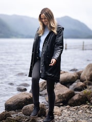 Lakeland Leather Black Parkgate Hooded Parka Coat - Image 1 of 8