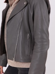 Lakeland Leather Grey Banks Biker Jacket - Image 4 of 6