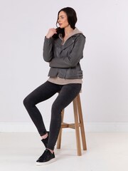 Lakeland Leather Grey Banks Biker Jacket - Image 5 of 6