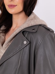 Lakeland Leather Grey Banks Biker Jacket - Image 6 of 6