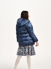 Nicole Miller Blue Puffer Coat - Image 2 of 8