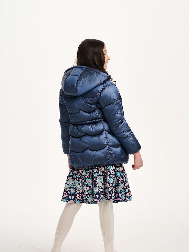 Nicole Miller Blue Puffer Coat - Image 2 of 8