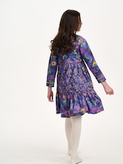 Nicole Miller Purple Printer Maxi Dress - Image 2 of 8