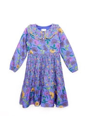 Nicole Miller Purple Printer Maxi Dress - Image 3 of 8