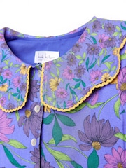 Nicole Miller Purple Printer Maxi Dress - Image 5 of 8