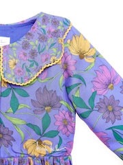 Nicole Miller Purple Printer Maxi Dress - Image 6 of 8