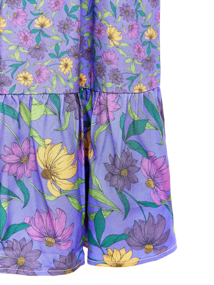 Nicole Miller Purple Printer Maxi Dress - Image 8 of 8