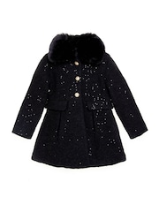 Nicole Miller Wool Black Coat - Image 1 of 6