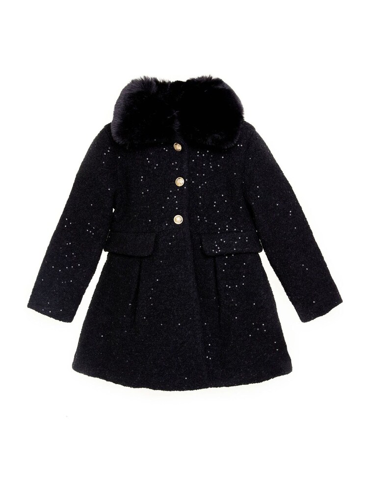 Nicole Miller Wool Black Coat - Image 1 of 6