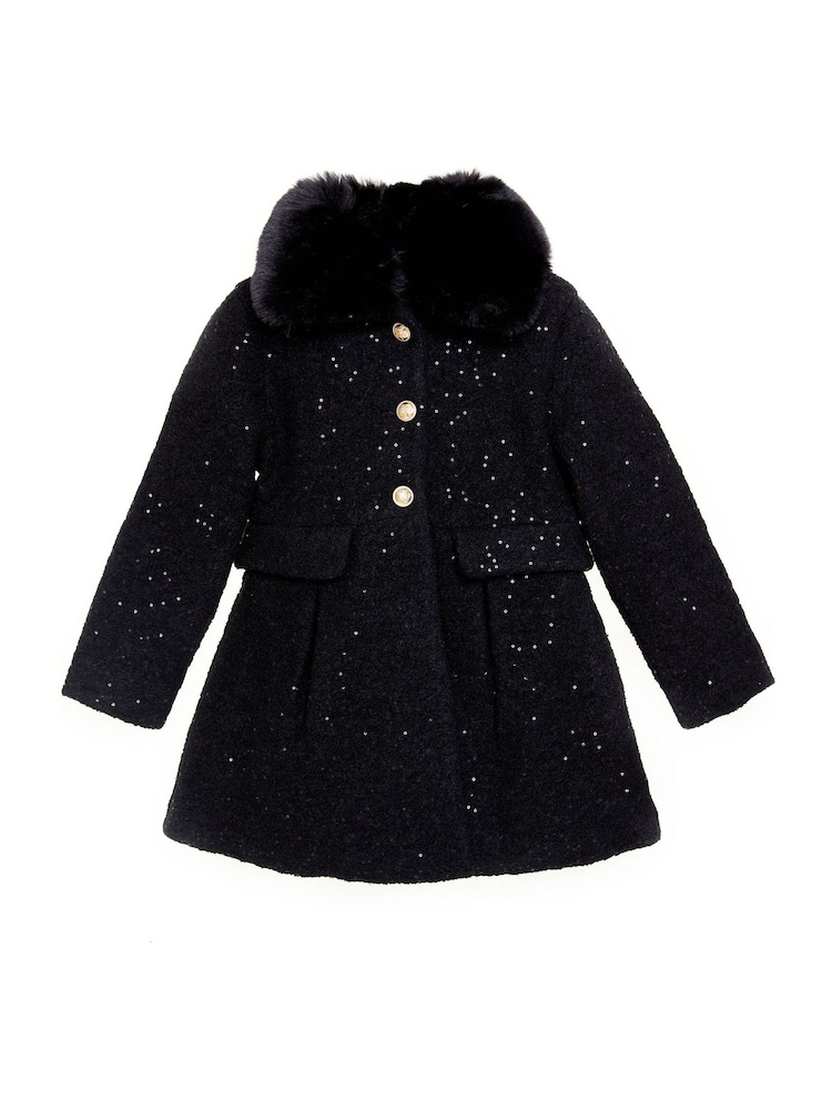Nicole Miller Wool Black Coat - Image 1 of 6 Nicole Miller Wool Black Coat - Image 1 of 6