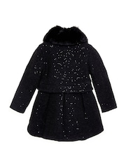 Nicole Miller Wool Black Coat - Image 2 of 6