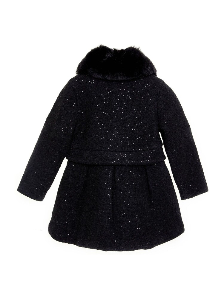Nicole Miller Wool Black Coat - Image 2 of 6