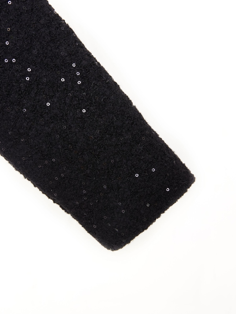 Nicole Miller Wool Black Coat - Image 6 of 6