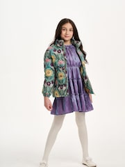 Nicole Miller Girls Green Printer Puffer Jacket - Image 1 of 7