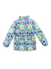 Nicole Miller Girls Green Printer Puffer Jacket - Image 3 of 7