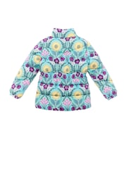 Nicole Miller Girls Green Printer Puffer Jacket - Image 4 of 7