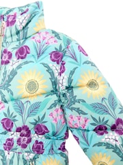 Nicole Miller Girls Green Printer Puffer Jacket - Image 6 of 7