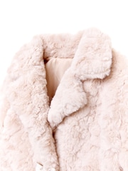 Nicole Miller Natural Longline Faux Fur Coat - Image 5 of 8
